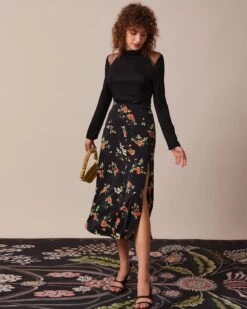 The Black Turtleneck Sheer Splicing Tee -Outlet Dress Mix Up Store the turtleneck sheer splicing top tops 4gahtv 300593