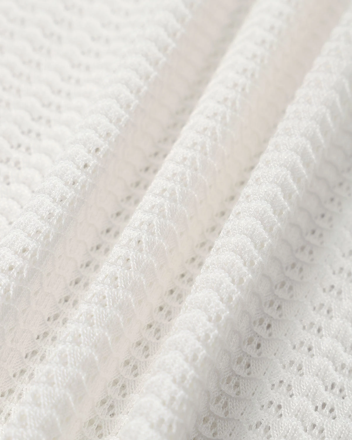 The White V-Neck Knitted Pointelle Midi Dress 3 The White V-Neck Knitted Pointelle Midi Dress - Image 3