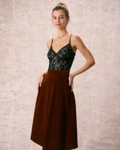 The Black V-Neck Lace Cami Top -Outlet Dress Mix Up Store the v neck lace cami top tops fnvfst