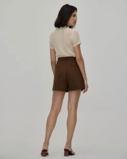 The Beige V Neck Pleated Chiffon Blouse -Outlet Dress Mix Up Store the v neck pleated blouse tops xhzwwt