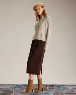 The Apricot V Neck Pointelle Ribbed Sweater -Outlet Dress Mix Up Store the v neck pointelle sweater tops hovak6 6d91b47f 949c 43ac 8329 640f52b98e9e