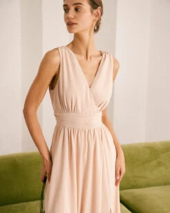 The Apricot V Neck Ruched Wrap Maxi Dress 7 The Apricot V Neck Ruched Wrap Maxi Dress -Outlet Dress Mix Up Store the v neck ruched wrap dress dresses l1r6sf