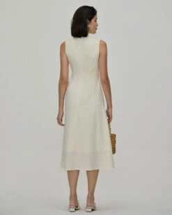 The Yellow V Neck Sleeveless Midi Dress -Outlet Dress Mix Up Store the v neck sleeveless midi dress dresses vtfmo6