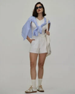 The White V Neck Button Knit Tank Top -Outlet Dress Mix Up Store the v neck solid button knit tank top tops fqh7dm