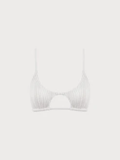 The White Water Ripple Cut-Out Bikini Top 11 The White Water Ripple Cut-Out Bikini Top -Outlet Dress Mix Up Store the water ripple cut out bikini top white bikinis qevj7c