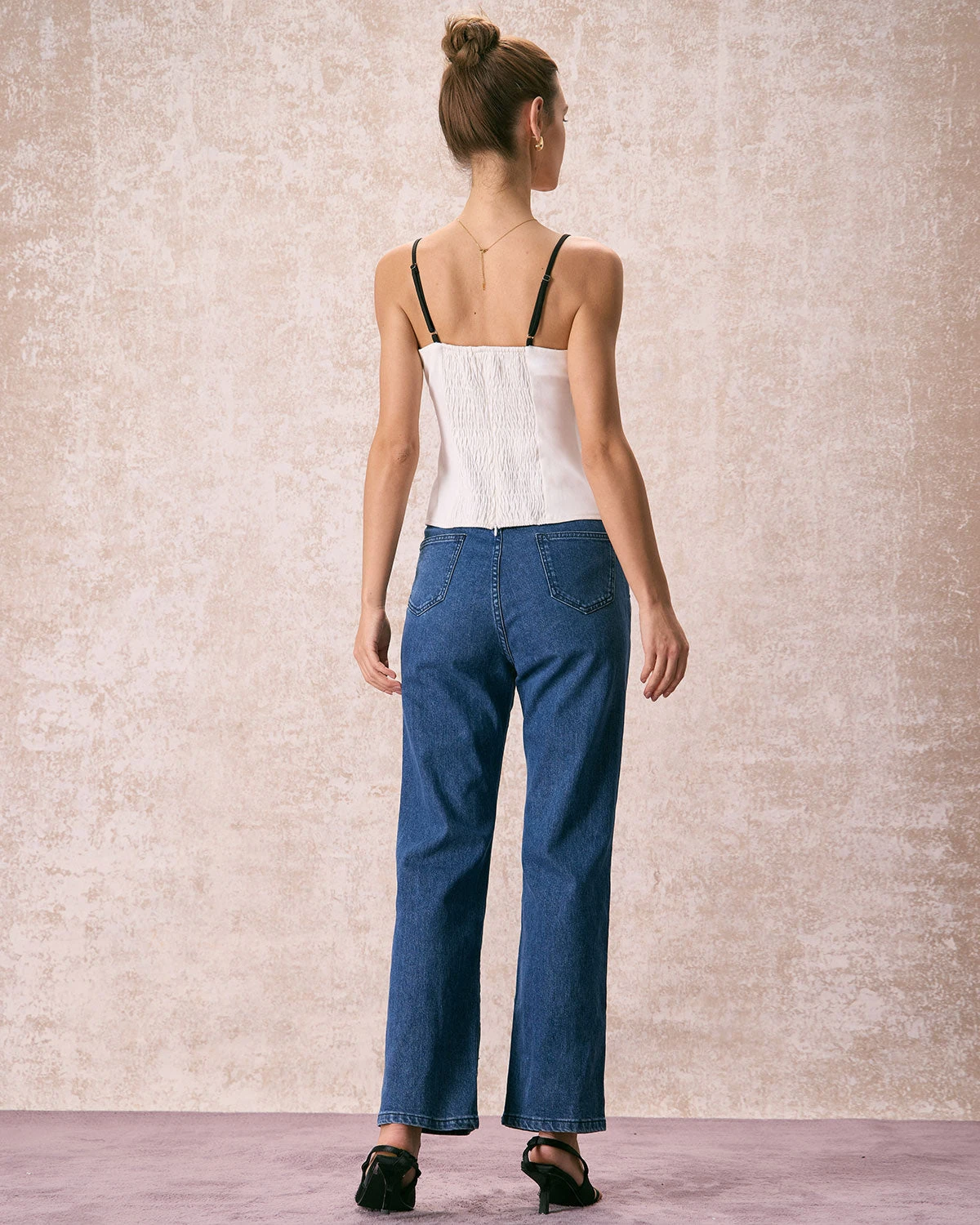 The White Colorblock Shirred Strap Cami Top 6 The White Colorblock Shirred Strap Cami Top - Image 6