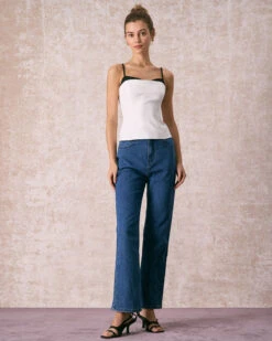 The White Colorblock Shirred Strap Cami Top 9 The White Colorblock Shirred Strap Cami Top -Outlet Dress Mix Up Store the white colorblock cami top tops qmid8b