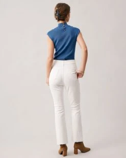 The White High Waisted Flare Jeans 9 The White High Waisted Flare Jeans -Outlet Dress Mix Up Store the white high waist solid flare jeans denim 3bsvne 291989