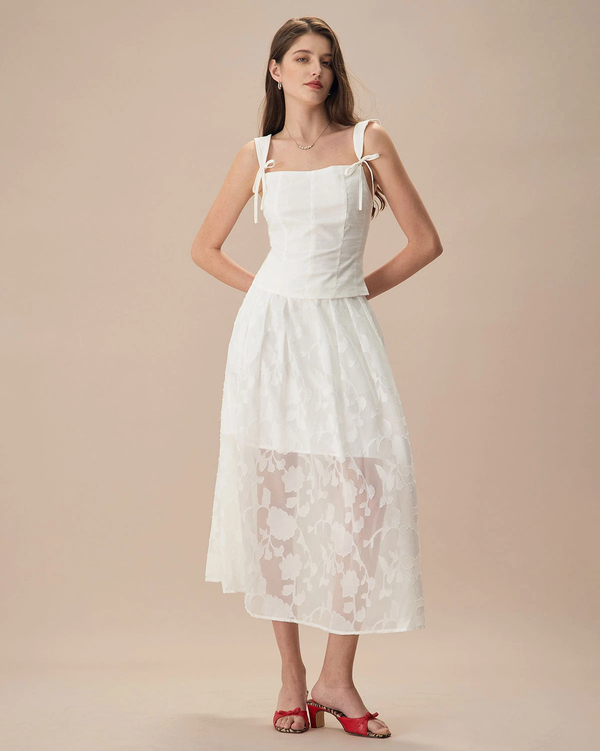 The White Jacquard Midi Skirt 5 The White Jacquard Midi Skirt - Image 5