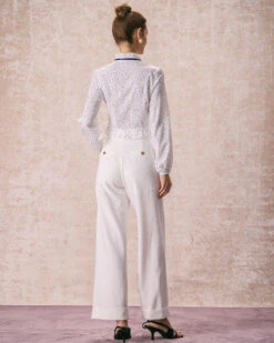 The White Mock Neck Polka Dot Ruffle Blouse -Outlet Dress Mix Up Store the white mock neck polka dot blouse tops nlbd5w