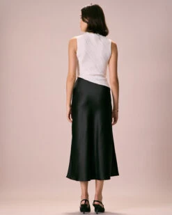 The White Mock Neck Water Ripple Asymmetrical Tank Top -Outlet Dress Mix Up Store the white mock neck water ripple tank top tops ttcwai