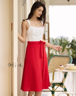 The White Square Neck Bowknot Tank Top -Outlet Dress Mix Up Store the white solid tie tank top tops qwbchg