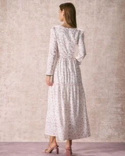 The White Square Neck Floral Maxi Dress -Outlet Dress Mix Up Store the white square neck floral maxi dress dresses 1iizjb