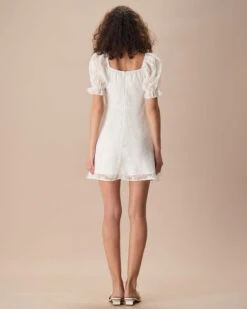 The White Square Neck Ruched Mini Dress 7 The White Square Neck Ruched Mini Dress -Outlet Dress Mix Up Store the white square neck ruched mini dress dresses wzvprp