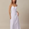 The White Striped Tie Shoulder Maxi Dress