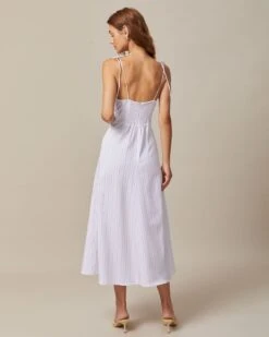 The White Striped Tie Shoulder Maxi Dress 9 The White Striped Tie Shoulder Maxi Dress -Outlet Dress Mix Up Store the white striped tie shoulder dress dresses 6tmdsf 203801