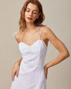 The White Striped Tie Shoulder Maxi Dress 8 The White Striped Tie Shoulder Maxi Dress -Outlet Dress Mix Up Store the white striped tie shoulder dress dresses tzz2pt 345705