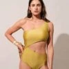 The Yellow Cutout One-Piece Swimsuit