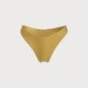 The Yellow Ruched Low Waist Bikini Bottom