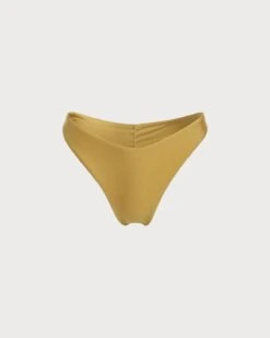 Outlet Dress Mix Up Store 22 The Yellow Ruched Low Waist Bikini Bottom
