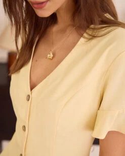 Outlet Dress Mix Up Store -Outlet Dress Mix Up Store the yellow v neck ruffle mini dress dresses tdyv7z