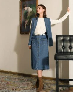 The Sleeveless Vintage Denim Vest -Outlet Dress Mix Up Store vest the sleeveless vintage denim vest 38468383408341